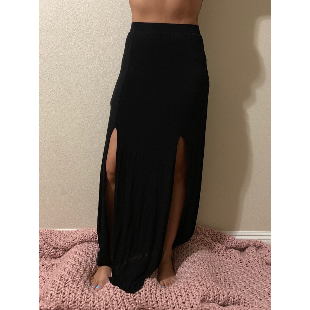 Black maxi skirt
